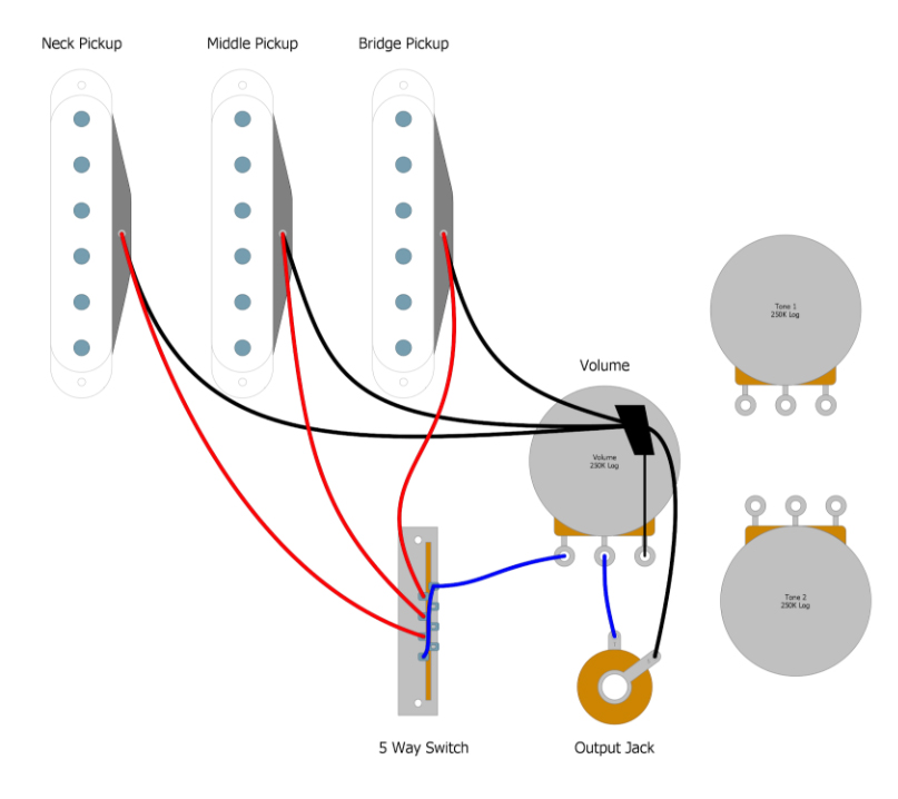 1 Bridge Humbucker Wiring Diagram One Vol One Tonw from humbuckersoup.com