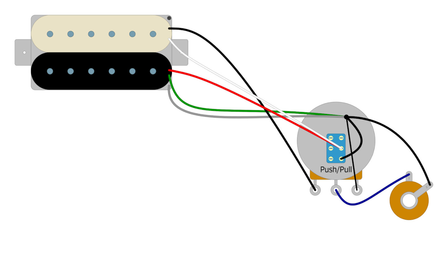 Wiring Diagram For Telecaster With Humbucker And A Push Pull Tone Pot For A Coil Split from humbuckersoup.com