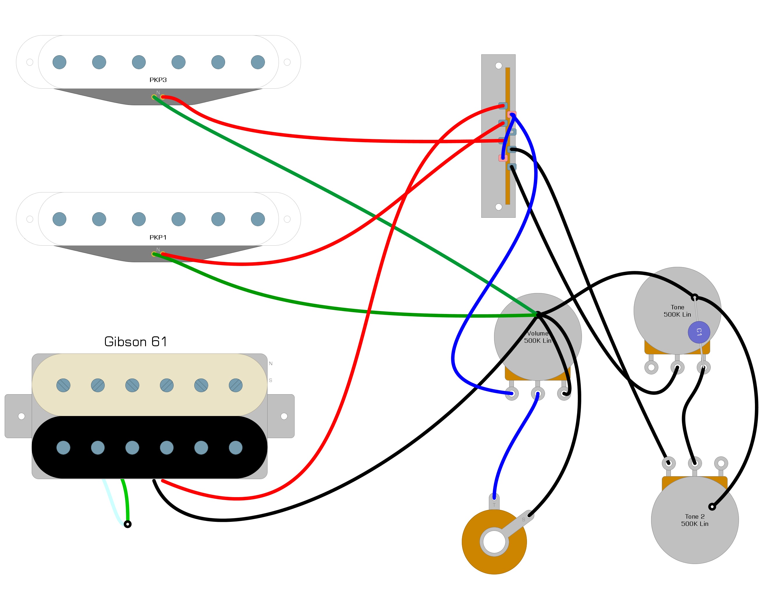 Gibson 61 Wiring Diagram – Humbucker Soup