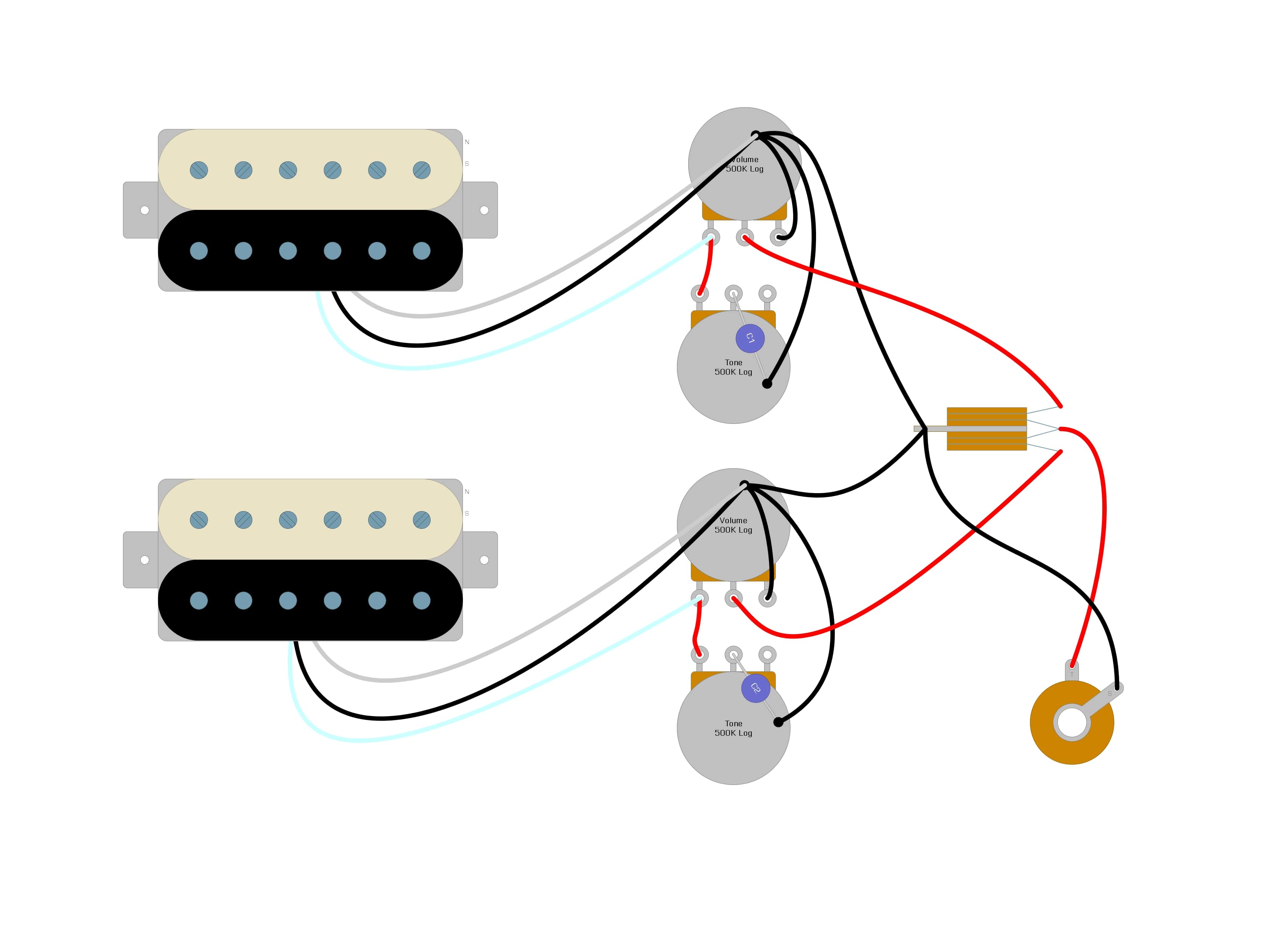 Lindy Fralin Modern PAF Wiring Diagram | Humbucker Soup