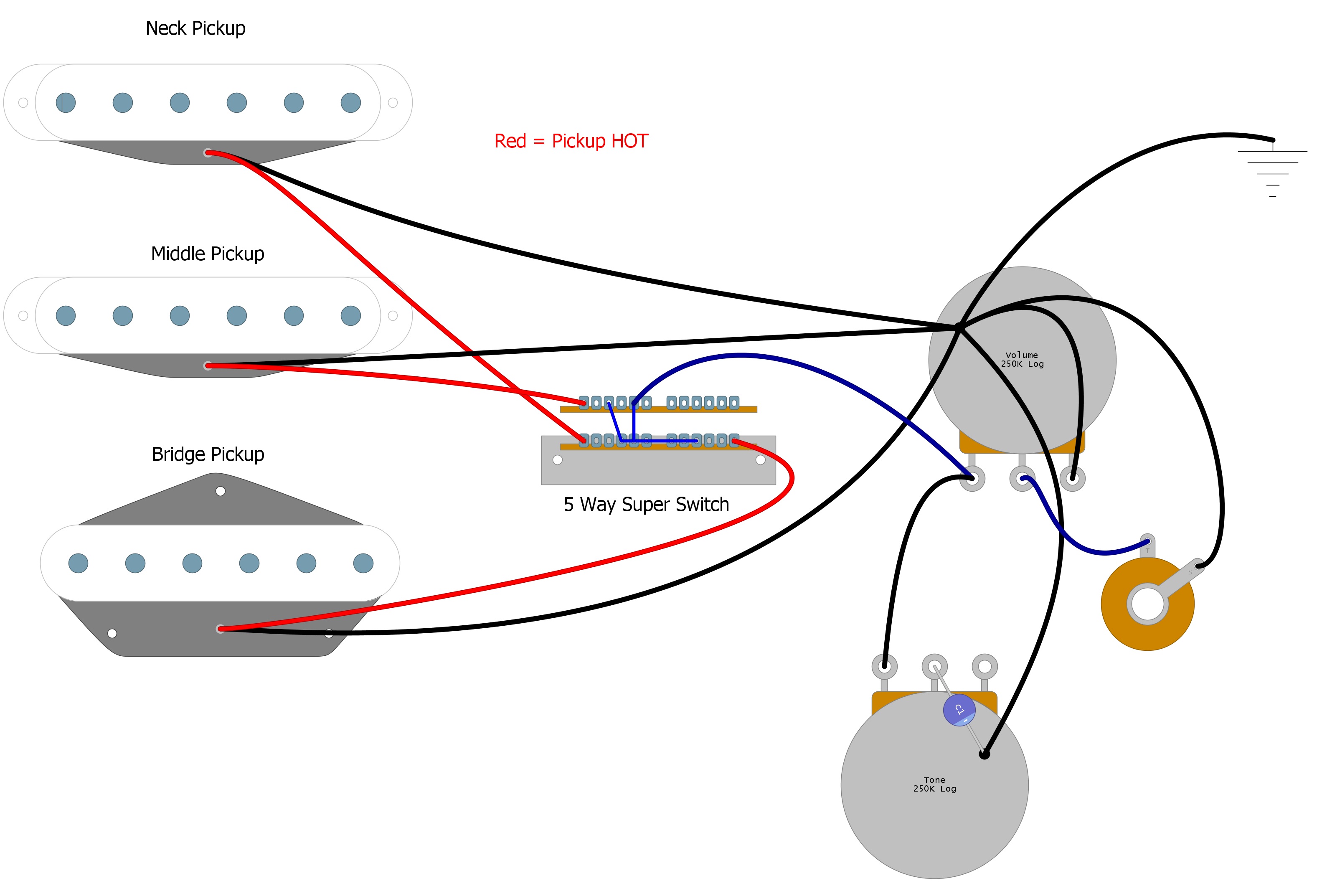 Telecaster Wiring Diagram With Tone On Bridge Only from humbuckersoup.com