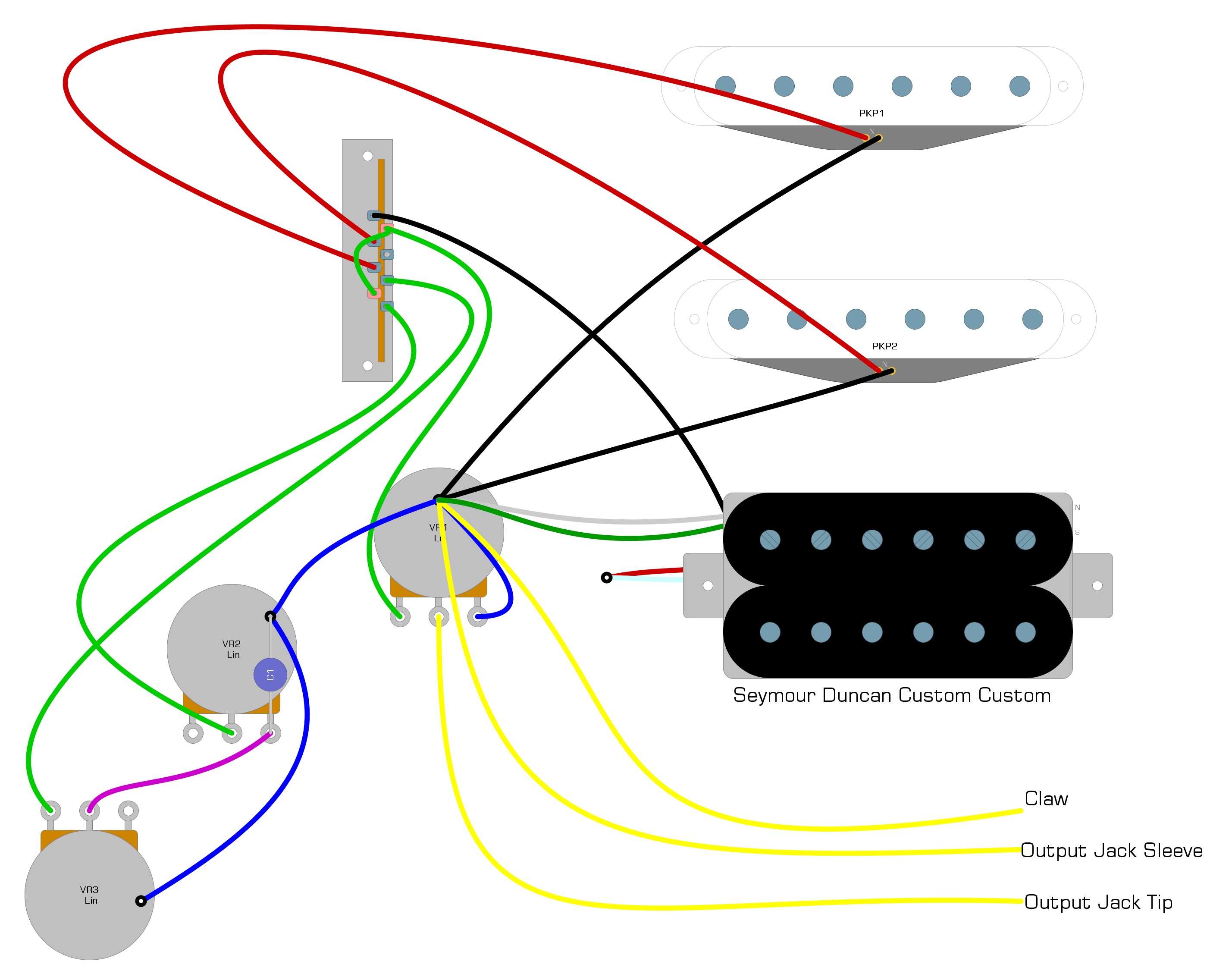 seymour duncan wiring diagrams jb junior for strat