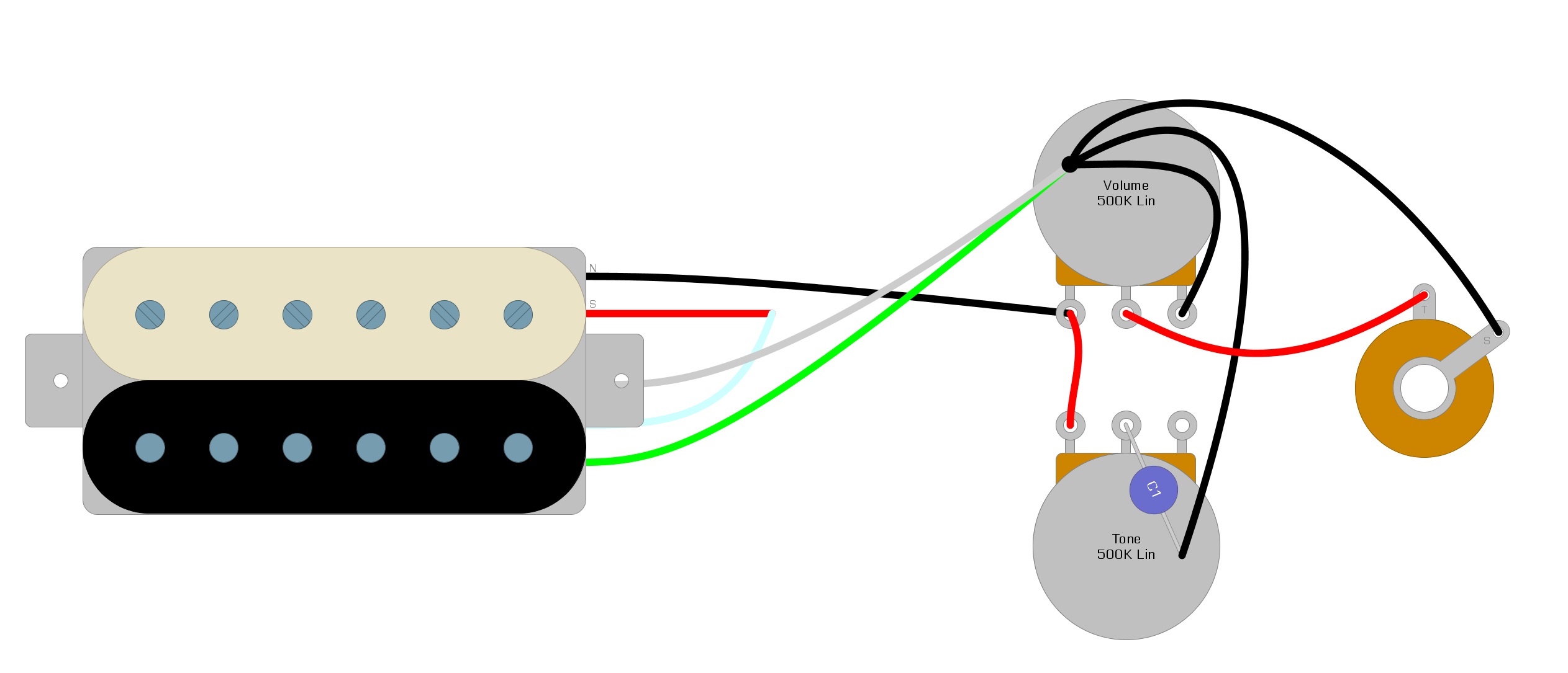 Seymour Duncan Humbucker In Parallel Wiring Diagram from humbuckersoup.com